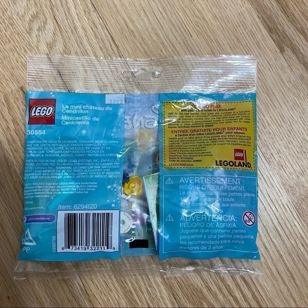 Disney Princess Lego Figure NIP 30554 Cinderella Brand New Mini Castle